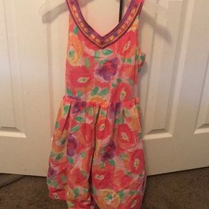 Girl floral print dress